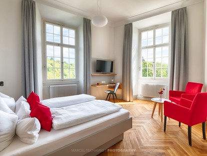 Hochzeit - Parkplatz: kostenlos - Adelsheim - In unseren 32 modernen Hotelzimmern finden Ihre Gäste Platz - Schlosshotel Horneck