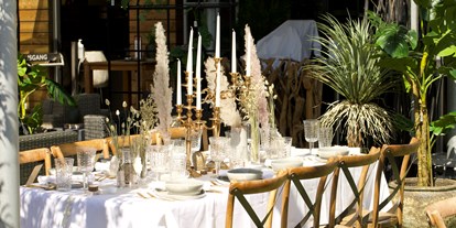 Hochzeit - Hochzeits-Stil: Traditionell - Dietzenbach - Beispiel Tischdekoration im Boho-Stil - Unique Eventlocation