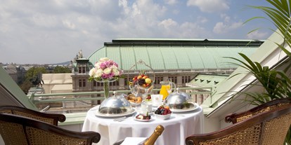 Hochzeit - Art der Location: Wintergarten - Donauraum - Champagner-Frühstück über den Dächern Wiens  - Hotel Bristol Vienna