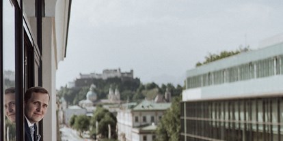 Hochzeit - Ladestation für Elektroautos - Salzburg - Aussicht von der Panorama Suite - IMLAUER Hotel Pitter Salzburg