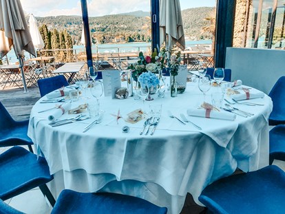 Hochzeit - Hochzeitsessen: Buffet - Feistritz im Rosental - Ausblick vom Wintergarten - Hotel Parks Velden