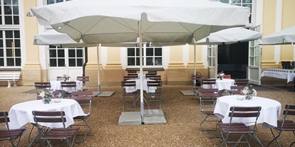 Hochzeit - Klimaanlage - Bayern - Terrasse Sektempfang - Orangerie Ansbach