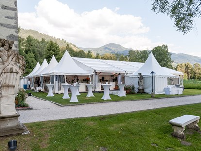Hochzeit - Geeignet für: Eventlocation - St. Ulrich am Pillersee - elegantes Zelt im Schlossgarten - Schloss Prielau Hotel & Restaurants