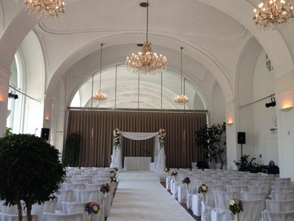 Hochzeit - Orangerie Schönbrunn (für Trauungszeremonien sowie für Bankett oder Hochzeitstafeln buchbar) 
(C) Katja Mittermayer - Schloss Schönbrunn Orangerie und Apothekertrakt 