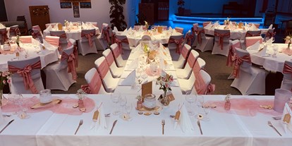 Hochzeit - Hochzeitsessen: Buffet - Neumark (Vogtlandkreis) - Bankett, Brauttisch, rosa, Mittel-BAR - Mittel-BAR Schönheide