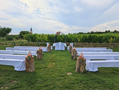 Hochzeit - Umgebung: in Weingärten - Niederösterreich - standesamtliche od freie Trauung/Festwiese - W4 - Wein l Genuss l Kultur