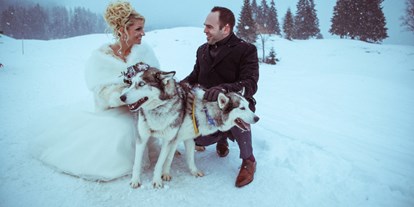 Hochzeit - Art der Location: Wintergarten - Eine romantische Husky-Fahrt zur Hochzeit. - Rufana Alp