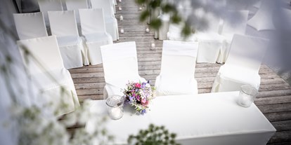 Hochzeit - Art der Location: Hotel - Innsbruck - Unser Außenbereich ist beliebt für eine Trauung im Freien, die Agape und den Empfang. - Lizum 1600 - Ihre Hochzeitslocation