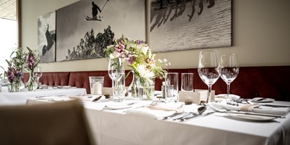 Hochzeit - Art der Location: Hotel - Innsbruck - Der Restaurantbereich kann individuell gestaltet werden. Tischpläne helfen bei der Wahl. - Lizum 1600 - Ihre Hochzeitslocation