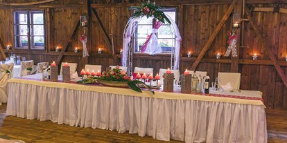 Hochzeit - Sommerhochzeit - Ehrwald - Heiraten in der Triendlsäge in Seefeld. - Waldgasthaus Triendlsäge