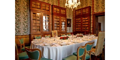Hochzeit - Geeignet für: Seminare und Meetings - Obermarkersdorf - Tafel im Esszimmer des Schlosses - Schloss Horn