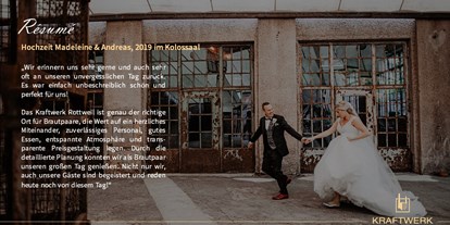 Hochzeit - Hunde erlaubt - Schwäbische Alb - Kraftwerk Rottweil