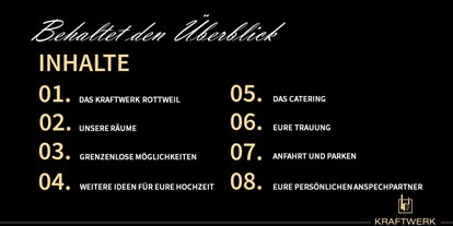 Hochzeit - externes Catering - Schwarzwald - Kraftwerk Rottweil