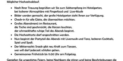Hochzeit - Geeignet für: Private Feier (Taufe, Erstkommunion,...) - Pfalz - Landhotel Bastenhaus