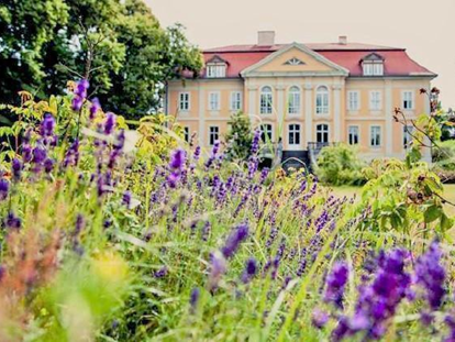 Hochzeit - Art der Location: privates Anwesen - Deutschland - Sicht auf das Schloss Stülpe vom Schlossgarten. - Schloss Stülpe