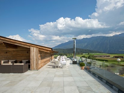 Hochzeit - Umgebung: in den Bergen - Tiroler Oberland - Dachterrasse für Empfänge - Greenvieh Chalet