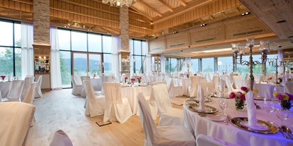 Hochzeit - Art der Location: Hotel - Tirol - Der große Festsaal des Greenvieh in Mieming. - Greenvieh Chalet