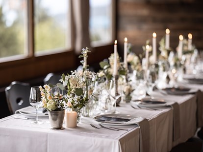 Hochzeit - wolidays (wedding+holiday) - Trentino-Südtirol - Tischdekovorschlag, unsere Partner:

Weddinplanner: lisa.oberrauch.weddings

Blumenschmuck: Floreale.it - Restaurant La Finestra Plose