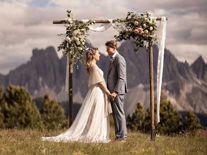 Hochzeit - Geeignet für: Eventlocation - Trentino-Südtirol - Freie Trauung

Weddinplanner: lisa.oberrauch.weddings

Blumenschmuck: Floreale.it - Restaurant La Finestra Plose
