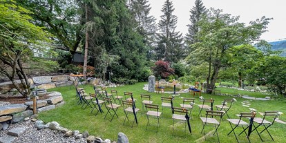 Hochzeit - Art der Location: Eventlocation - Dienten am Hochkönig - Der Garten des Sendlhofer's eignet sich perfekt für eure Trauung. - Sendlhofer's