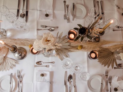 Hochzeit - Art der Location: im Freien - Idee für Tisch-Deko - Brackstedter Mühle - Hotel & Restaurant