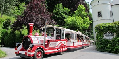 Hochzeit - Österreich - Bummelzug "Tratzberg Express", welcher Ihre Gäste die Waldstrasse rauf zum Schloss transportiert - Schloss Tratzberg