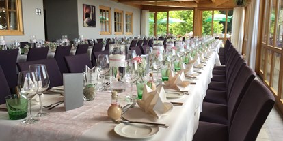 Hochzeit - Art der Location: Restaurant - Vorarlberg - Bestuhlung Hochzeit - Berghof "Genusswerkstatt" Hohenems