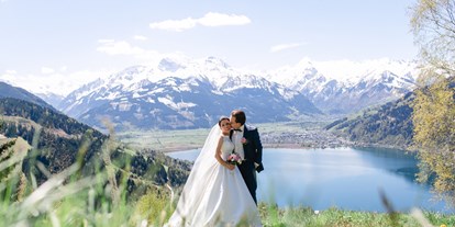 Hochzeit - Kirche - Salzburg - Fotoshooting mit Blick auf den Zeller See und das Kitzsteinhorn - Schloss Prielau Hotel & Restaurants