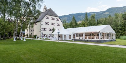 Hochzeit - Pinzgau - elegantes Zelt im Schlossgarten - Schloss Prielau Hotel & Restaurants