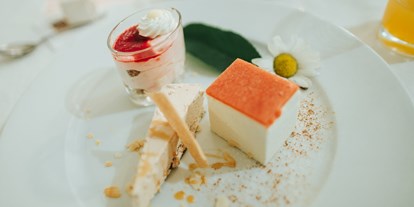 Hochzeit - Umgebung: mit Seeblick - Kärnten - Dessertvariante im Gasthof Perauer. - Gasthof Perauer