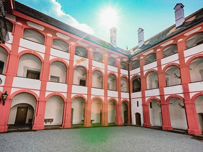Hochzeit - Hochzeits-Stil: Fine-Art - Bezirk Bruck-Mürzzuschlag - Schlossinnenhof - Schloss Pernegg