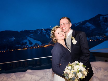 Hochzeit - Art der Location: Hotel - Salzburg - Das Bellevue eignet sich ideal für Winterhochzeiten vor verschneiter Kulisse und Blick auf Zell am See. - Seehotel Bellevue****s