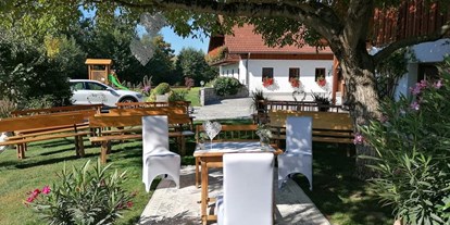 Hochzeit - Art der Location: im Freien - Schwaben - Die Gartenanlage des Kienbauerhofes. - Kienbauerhof