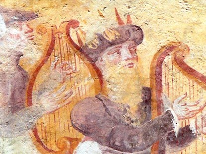 Hochzeit - externes Catering - Gallspach - Die bedeutenden Fresken aus dem 16. Jahrhundert sind heute noch von beeindruckender Farbigkeit und zeigen Szenen aus dem Leben in der Renaissance. - Landschloss Parz