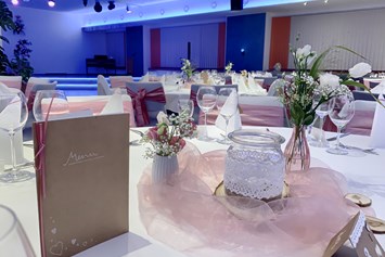 Hochzeit: Detail Tischdeko, rosa, nach Kundenwusch, Mittel-BAR - Mittel-BAR Schönheide