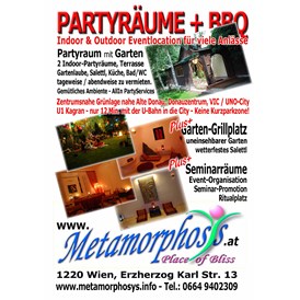 Hochzeit: Party- & Grill-Location - BBQ im Metamorphosys - Metamorphosys - Place of Bliss - Wien 22