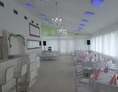 Hochzeit: Hauptsaal, Deckenlampen können individuell eingestellt werden (Licht, Farbe, Helligkeit) - Monte Cristo