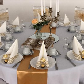 Hochzeit: Deko in gold weiß - Monte Cristo