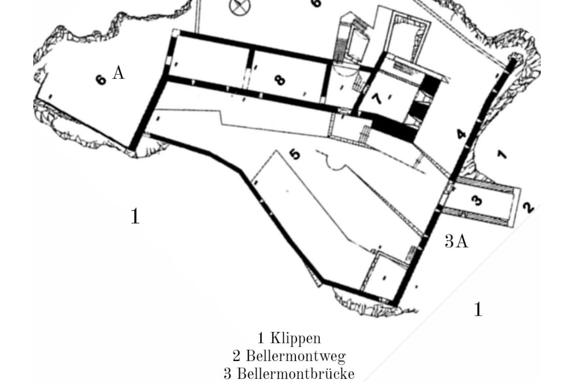 Hochzeit: Lageplan von der Burg Wangen Bellermont in Bozen. - Schloss Wangen Bellermont