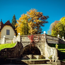 Hochzeit: Schlosterrasse für standesamtliche Trauung oder Agape - Naturhotel Schloss Kassegg