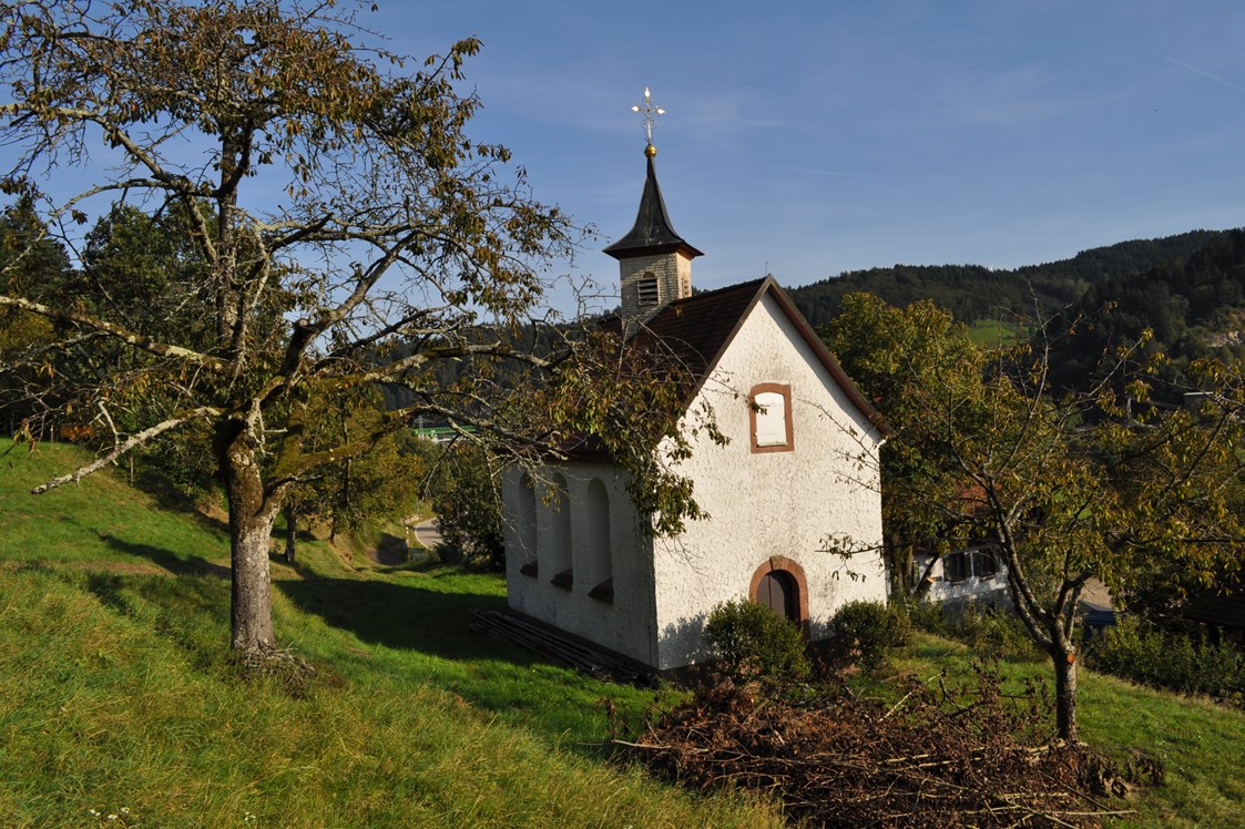 Hochzeit: Die Kapelle liegt erhaben über dem Hof und bietet einen schönen Blick ins Tal. - Martinskapelle auf dem Martinshof