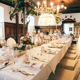 Hochzeit: Tafel im Zirbensaal
Schloss Lichtengraben - Gut Schloss Lichtengraben  - romantisches Schloss exklusive mieten