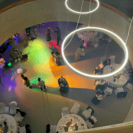 Hochzeit: Tanzfläche im Atrium - erlebt Forum Landau