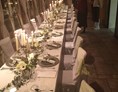 Hochzeit: Eine lange Tafel Wintergarten - Hochzeitsinsel