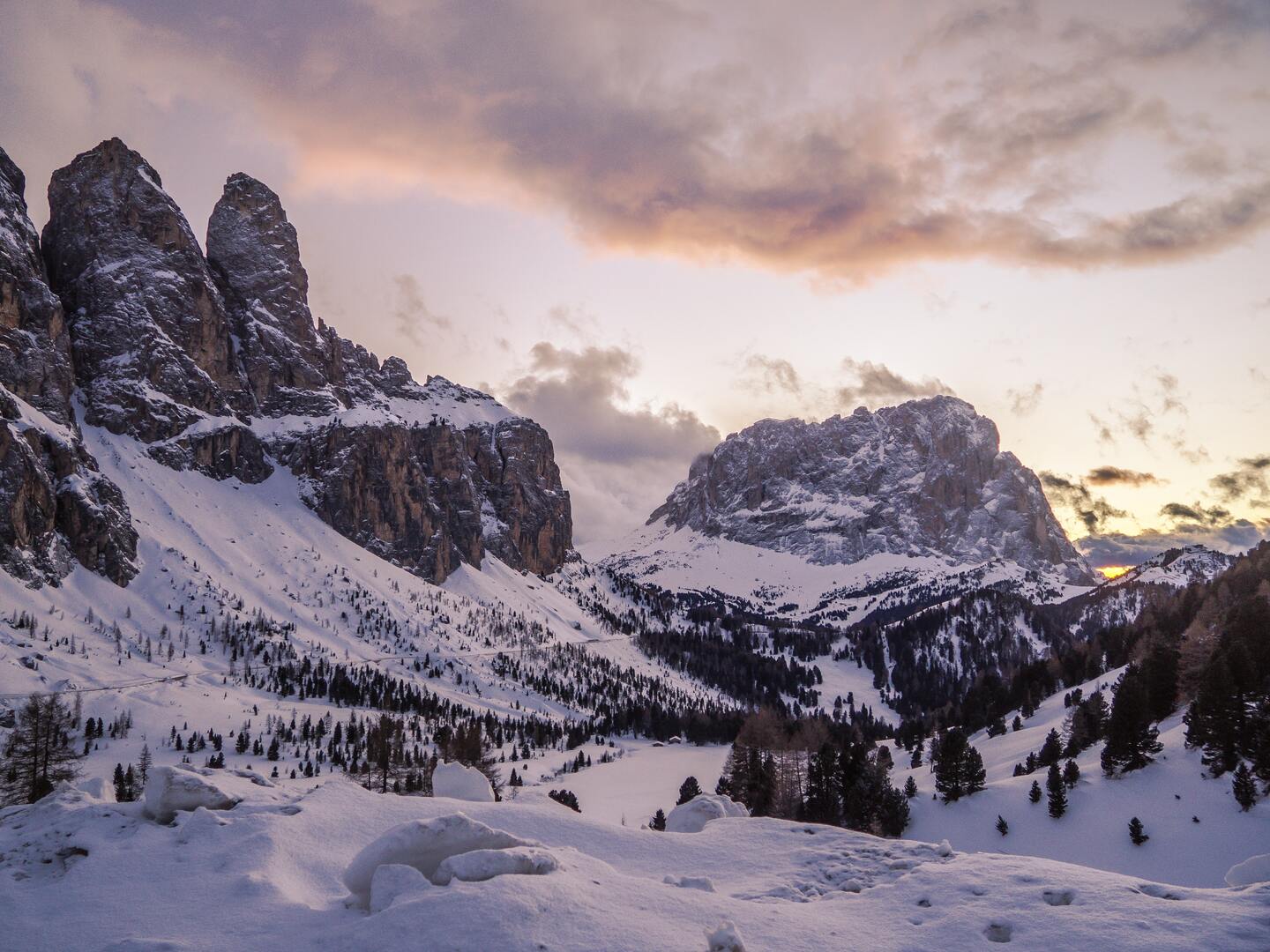 Val Gardena in inverno
