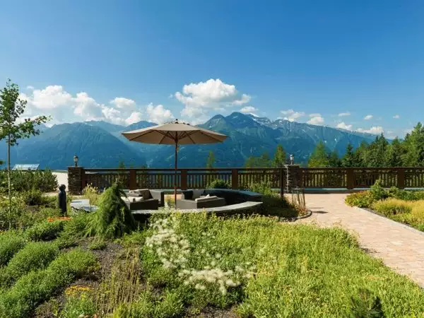 Alpine backdrop at the wedding