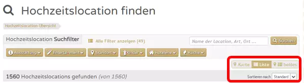 Sorteren van kaarten zoeken