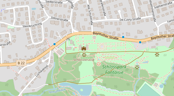 Hochzeitslocation auf Satellitenbild