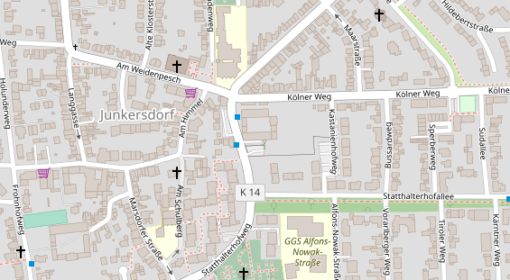 Hochzeitslocation auf Satellitenbild