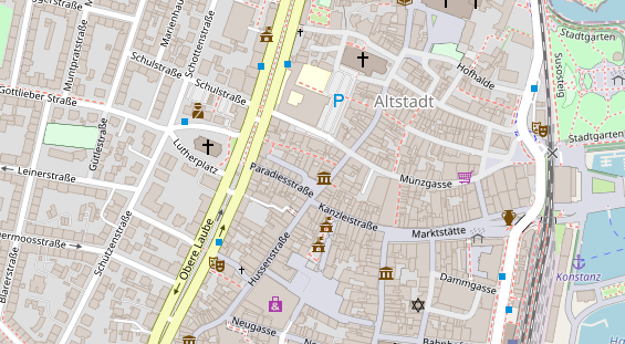 Hochzeitslocation auf Satellitenbild